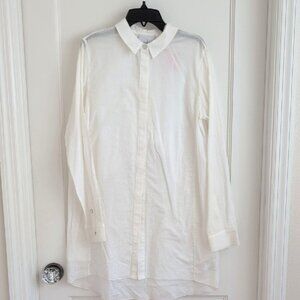 CAbi Vacation Shirt #5057 Love Carol Collection Tunic White Cotton Button Down